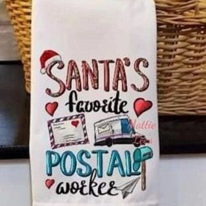 Kitchen Towel. Santa's Favorite Postal Worker